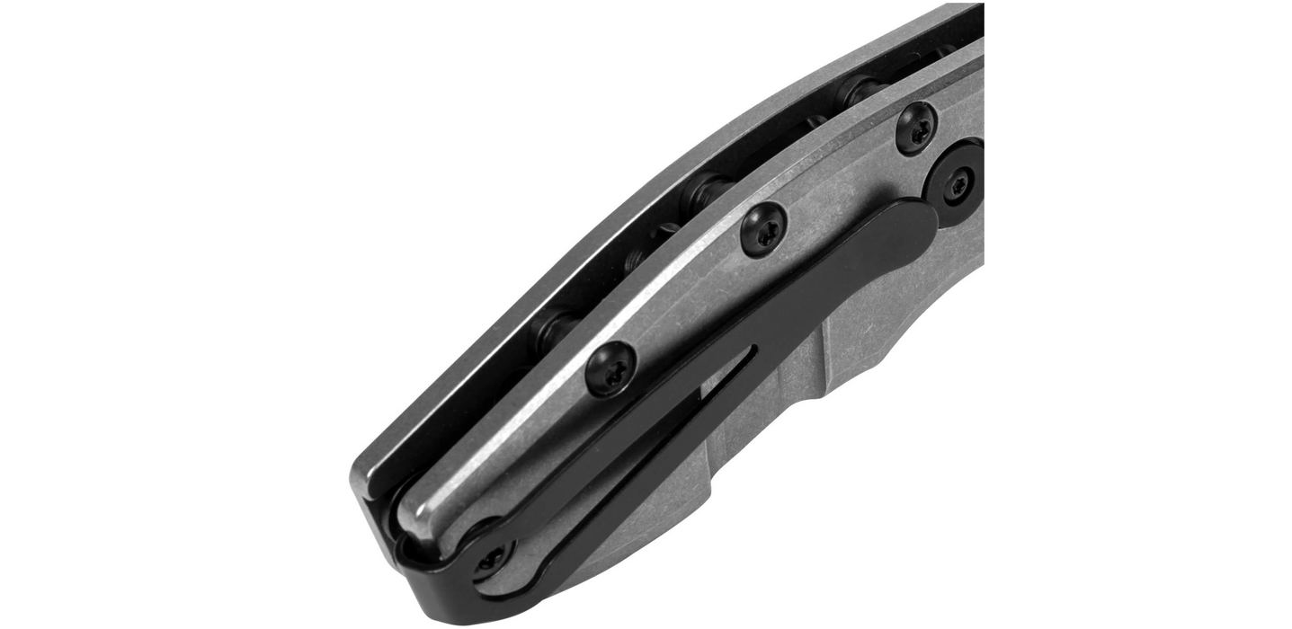 Zero Tolerance Hinderer Pocketknife 0562TI KVT Ball-Bearing Opening System, Flipper, Reversible Deep Carry Clip, Titanium Handle, Made in USA