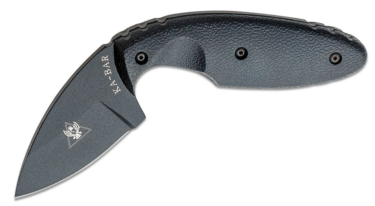 KA-BAR 1480 TDI Law Enforcement Knife 2-5/16" Black Plain Blade, Zytel Handles